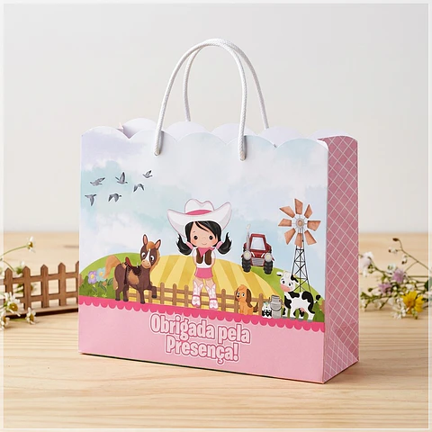 Arquivo de Corte Sacolinha Fazendinha Rosa 47