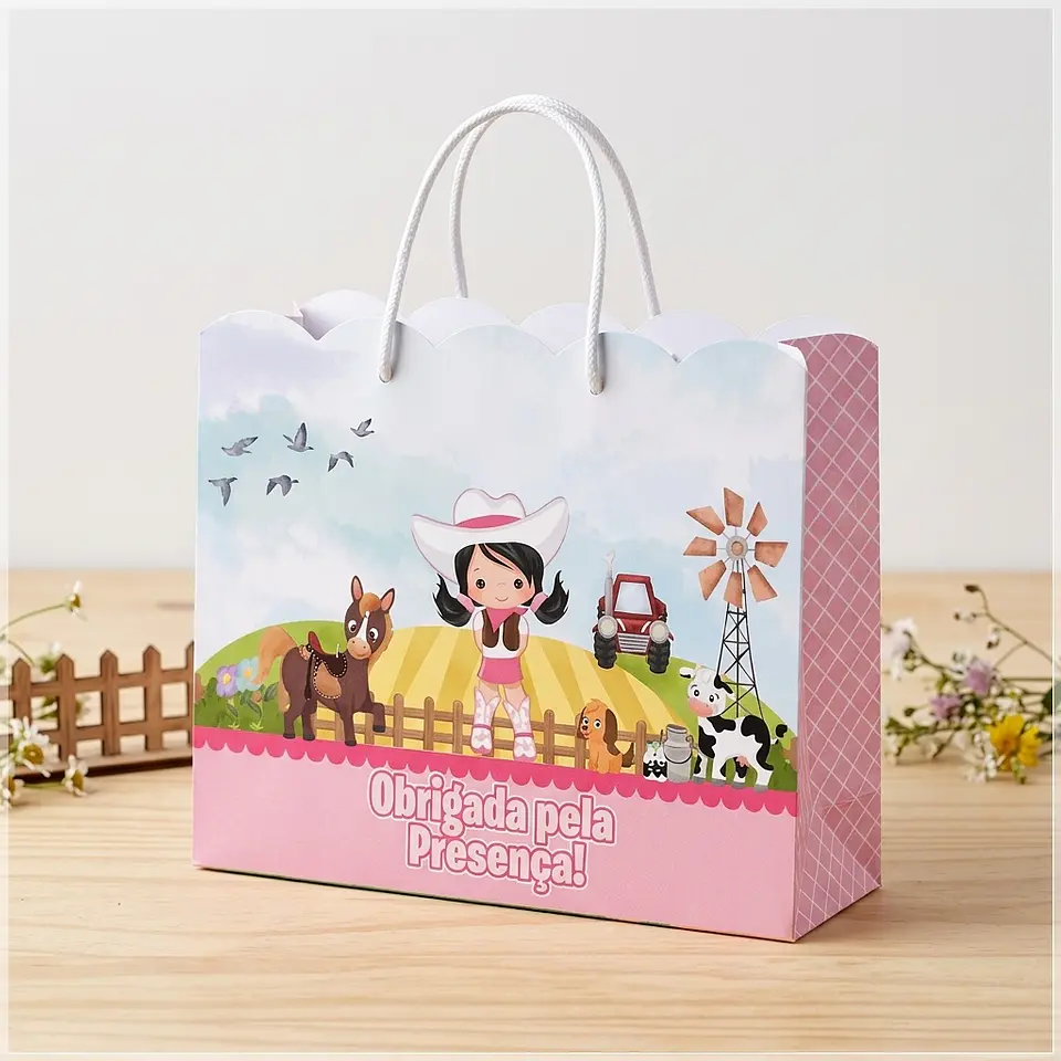 Arquivo de Corte Sacolinha Fazendinha Rosa 47 1
