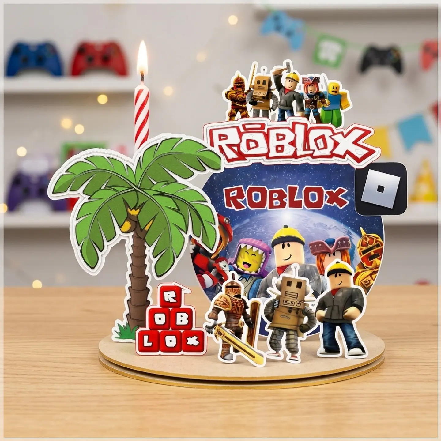 Arquivo de Corte Topo de Bolo Cenário Vela Roblox 1 1