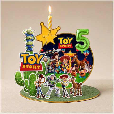 Arquivo de Corte Topo de Bolo Cenário Vela Toy Story 2