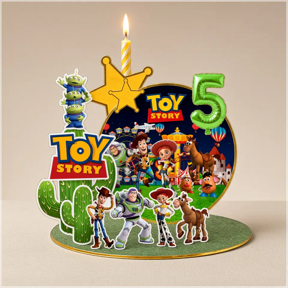 Arquivo de Corte Topo de Bolo Cenário Vela Toy Story 2 1
