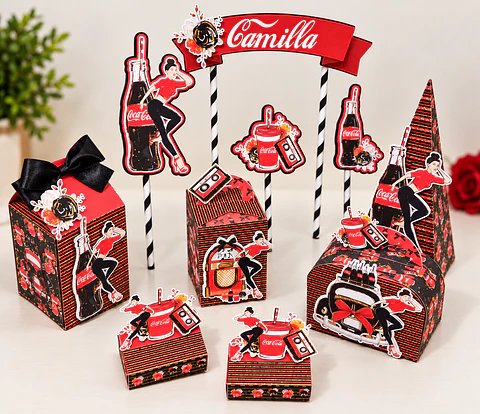 Arquivo de Corte Kit Festa Coca Cola 2