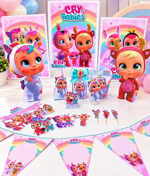 Arquivo de Corte Kit Festa Cry Babies 2