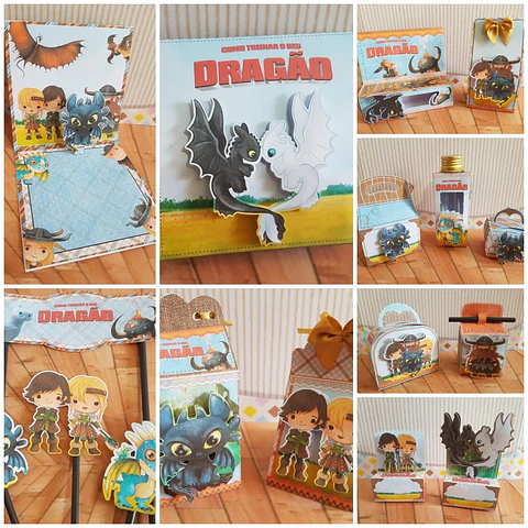 Arquivo de Corte Kit Festa Como treinar o seu Dragão 9