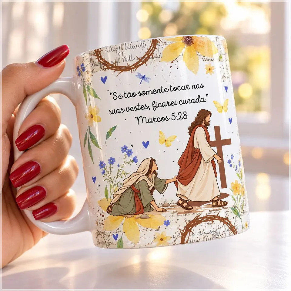 Caneca A Fé Cura Com Amor Personalizados - 1