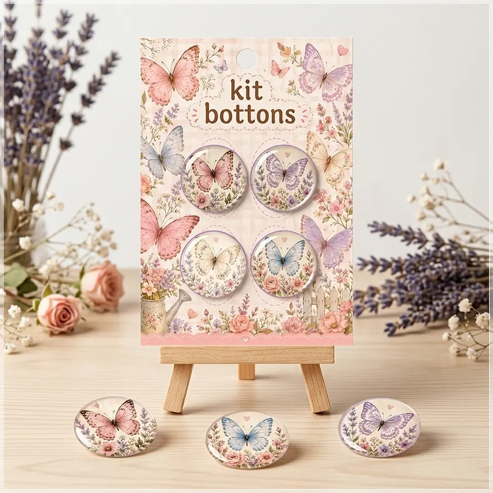 Arquivo de Corte Bottons Jardim das Borboletas 65 1