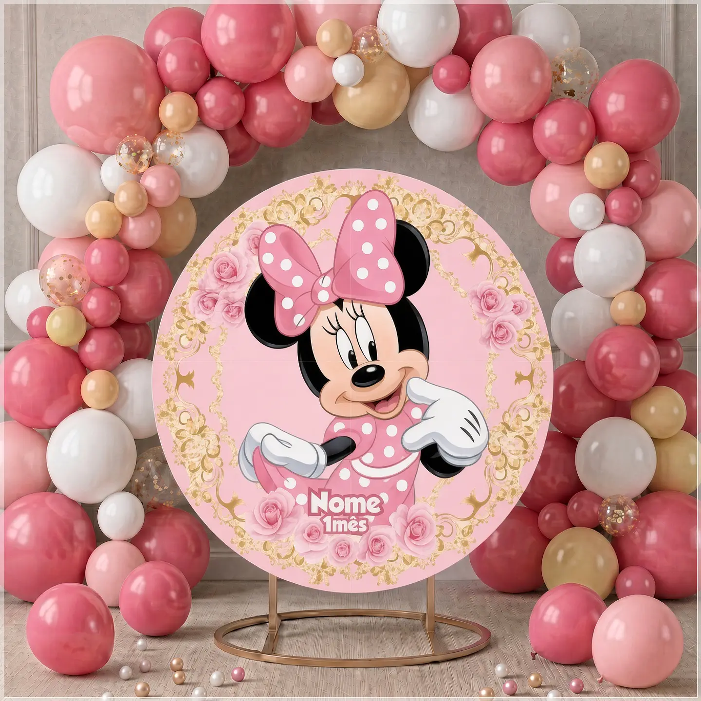 Arquivo de Corte - Painel 50X50 Minnie Rosa 1