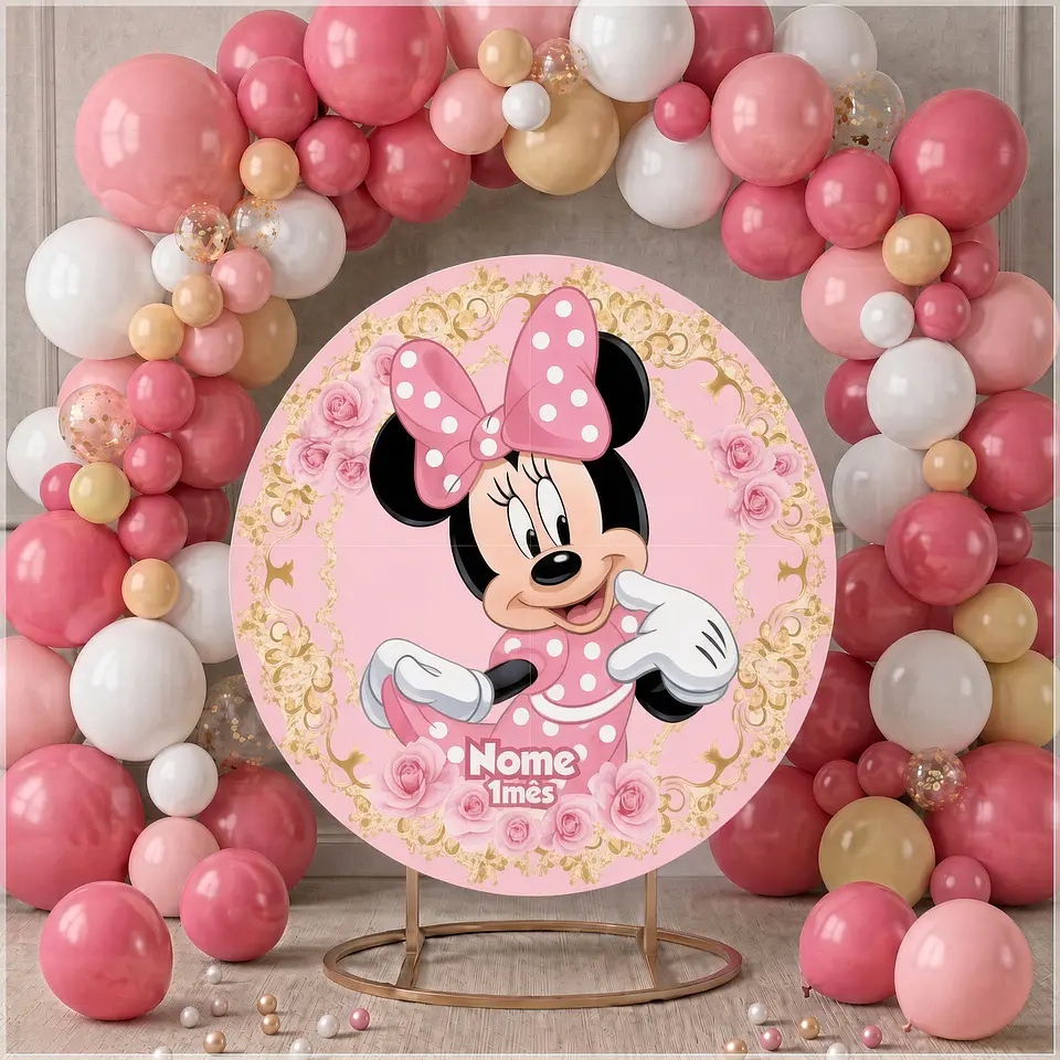 Arquivo de Corte - Painel 50X50 Minnie Rosa 1