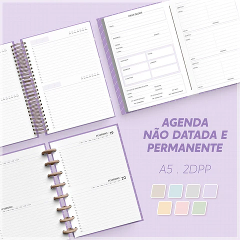 Encadernação - Agenda 2Dpp Permanente Não Datada A5