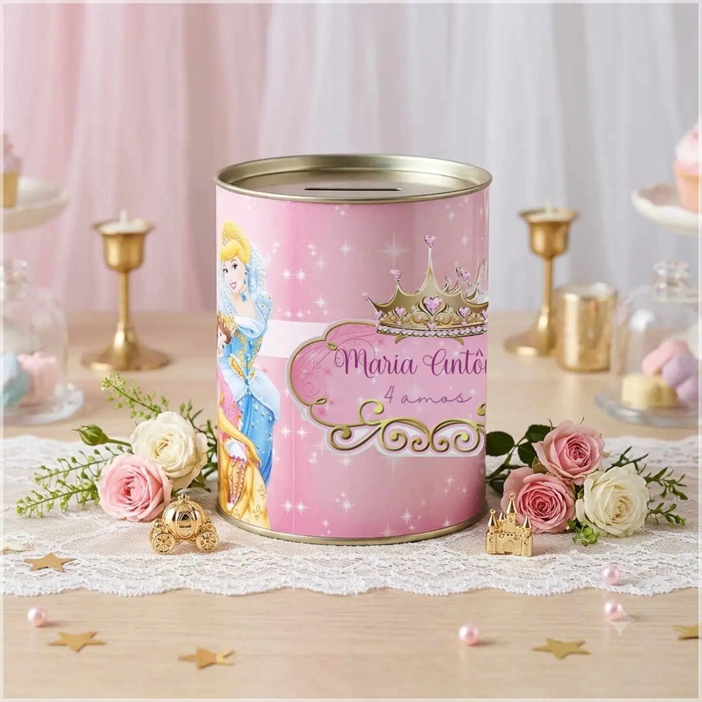 Arquivo de Corte - Cofrinho Princesa 1