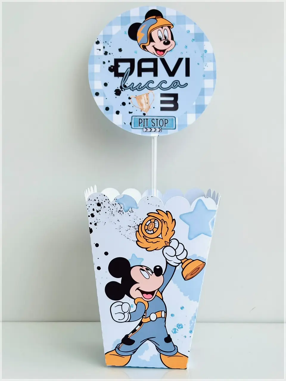 Arquivo de Corte Centro de Mesa Cachepô Mickey Corrida Kart 109 1
