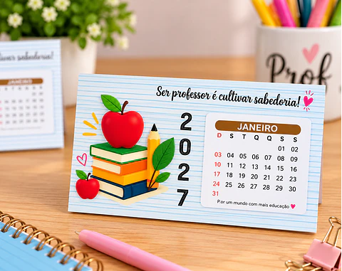 Arquivo de Corte Calendário de Mesa Dia dos Professores 10