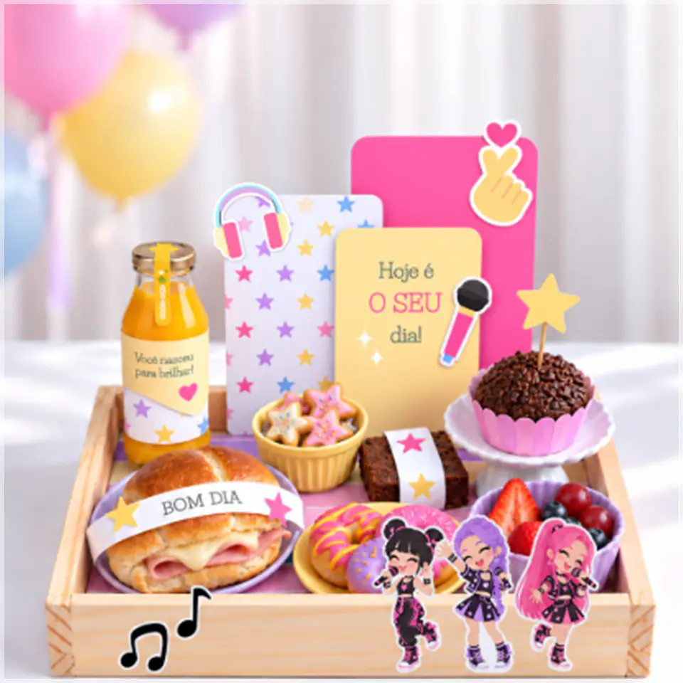 Arquivo de Corte Kit Cesta K-Pop Demon Hunters Guerreiras do K-Pop Huntrix 8 1