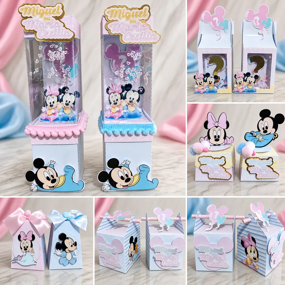 Arquivo de Corte Kit Festa Chá Revelação Mickey e Minnie Baby 1 1