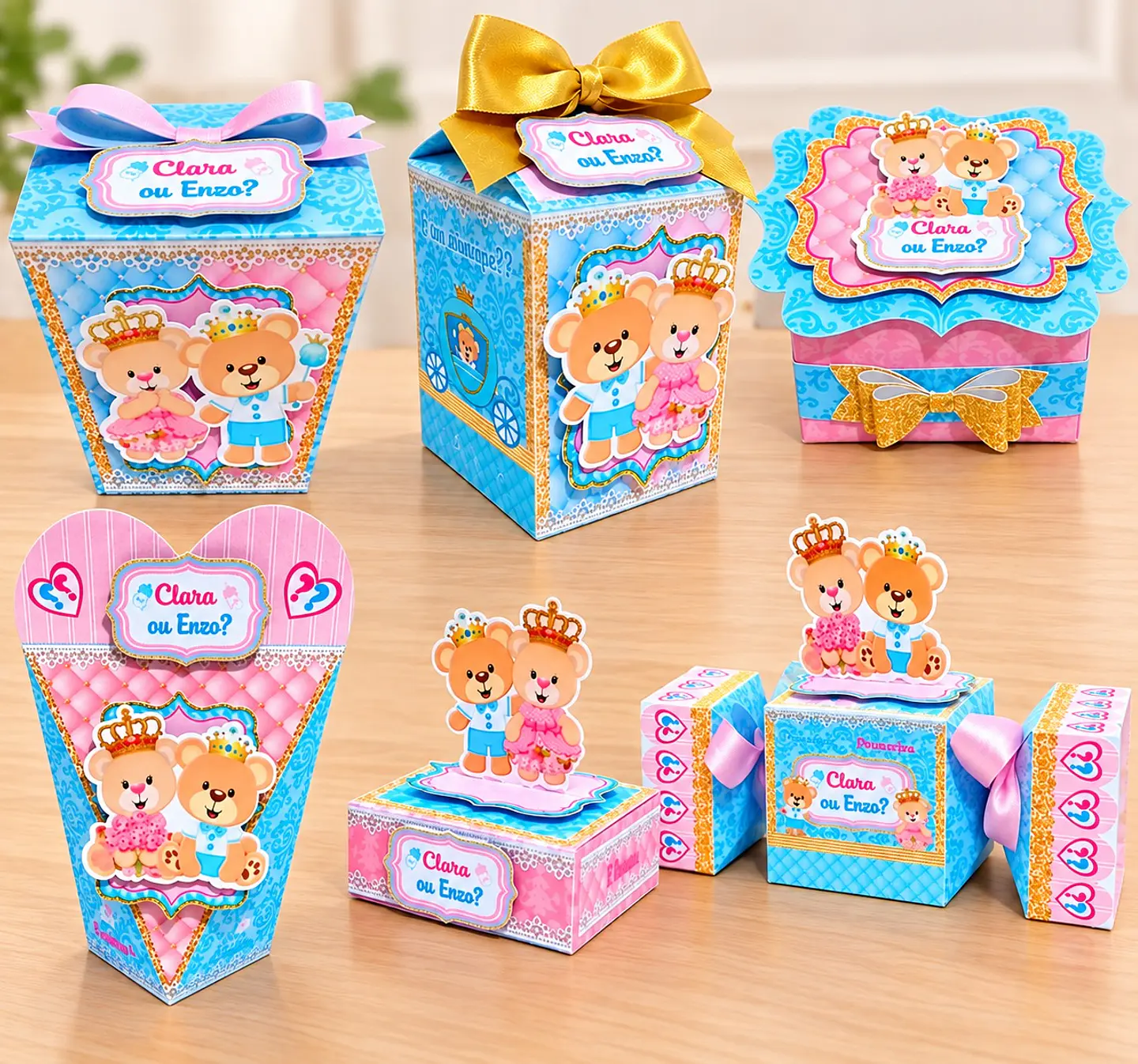Arquivo de Corte Kit Festa Chá Revelação Ursinho 34 1