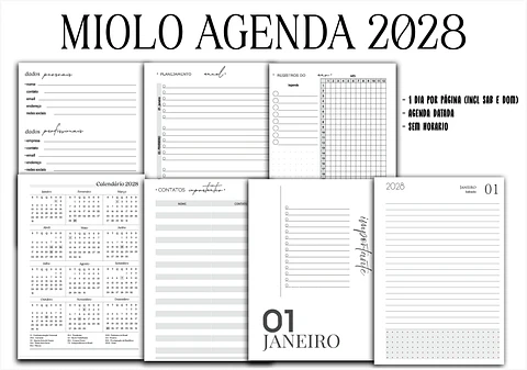 Encadernação - Miolo Agenda 28