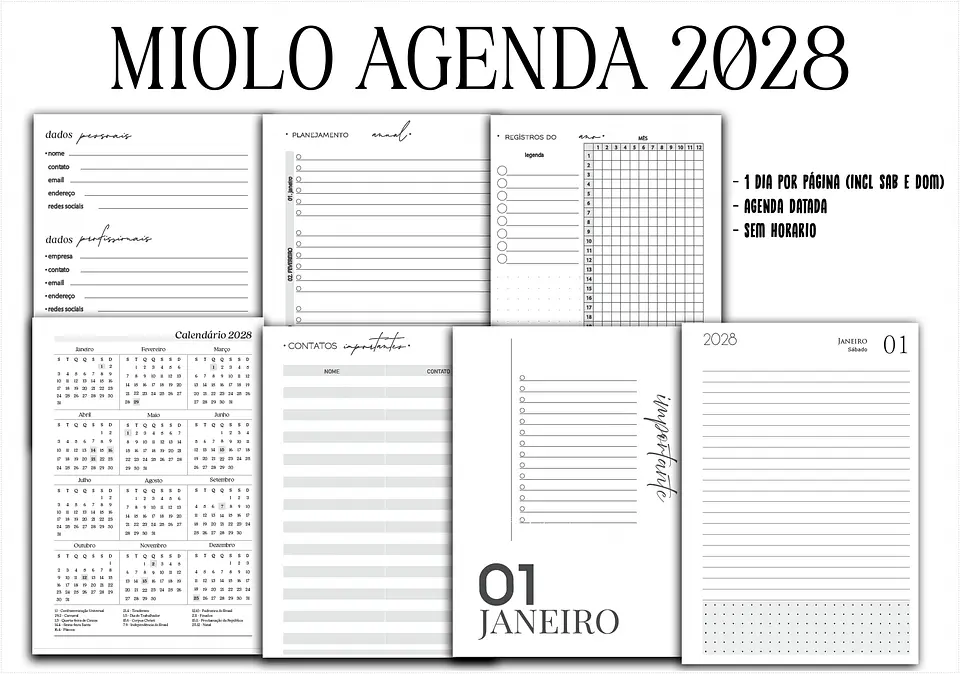 Encadernação - Miolo Agenda 28 1
