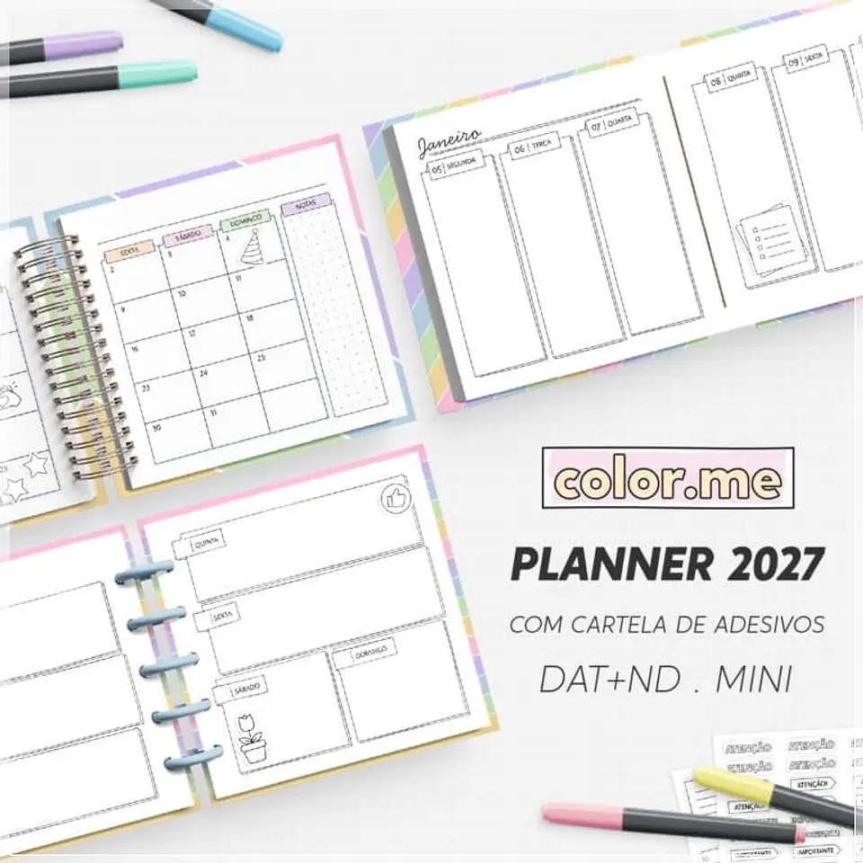 Encadernação - Planner 27 Color.me Mini 1