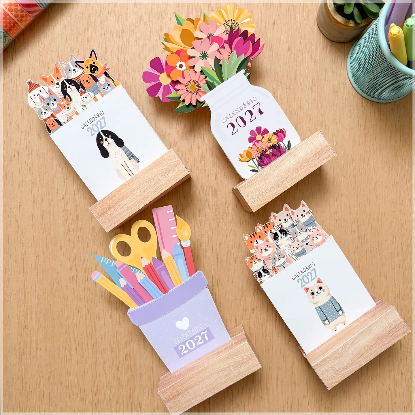 Arquivo de Corte Calendário de Mesa 1 1