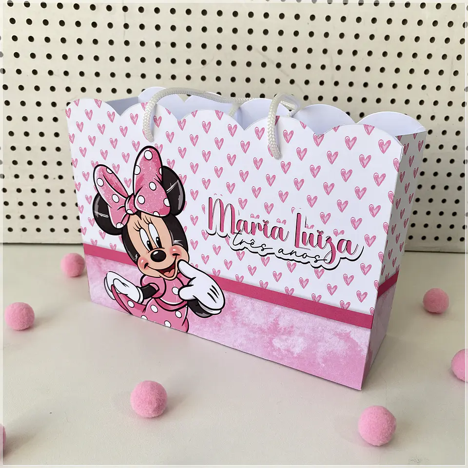 Arquivo de Corte Sacolinha Minnie Rosa 30 1