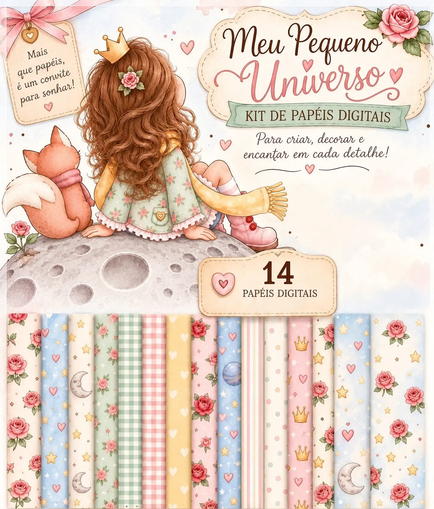 Kit Digital Meu Pequeno Universo Papéis Digitais 1 1