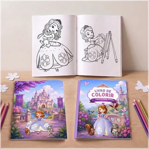 Arquivo de Corte - Revista de Colorir Princesa Sophia
