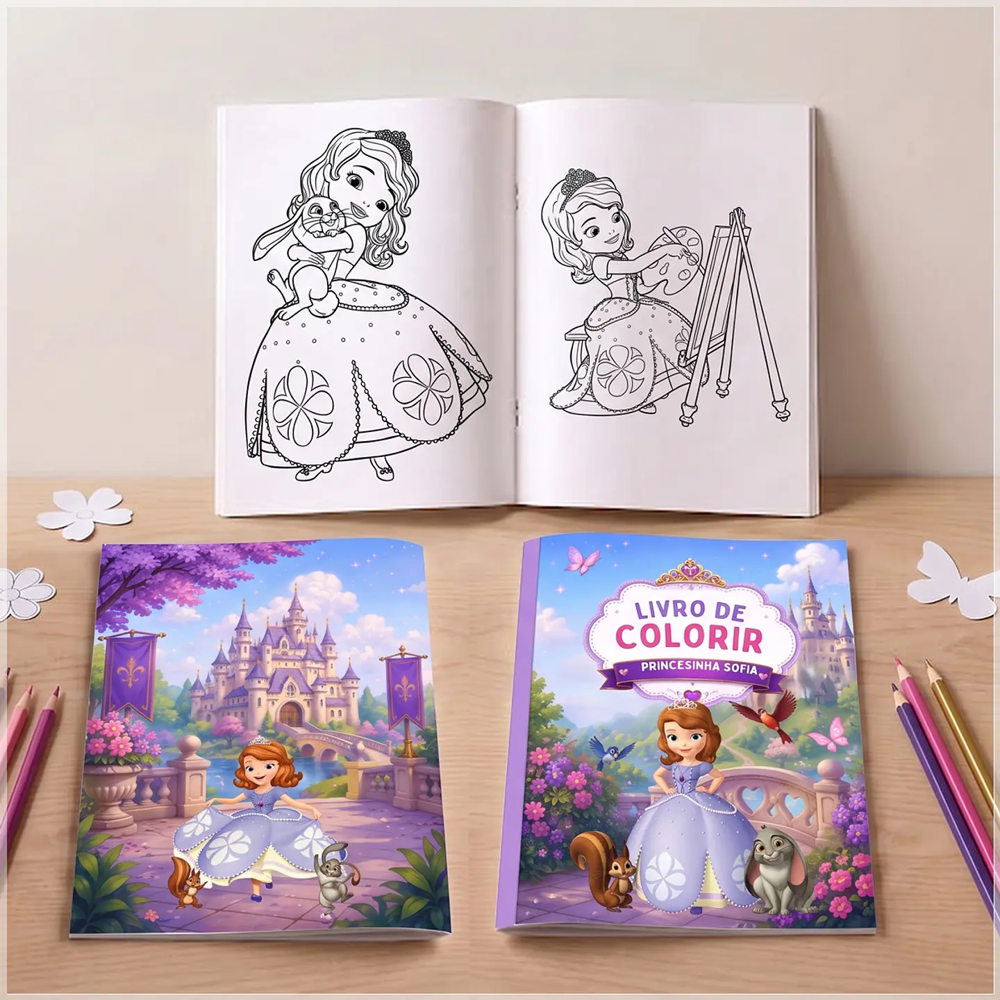 Arquivo de Corte - Revista de Colorir Princesa Sophia 1