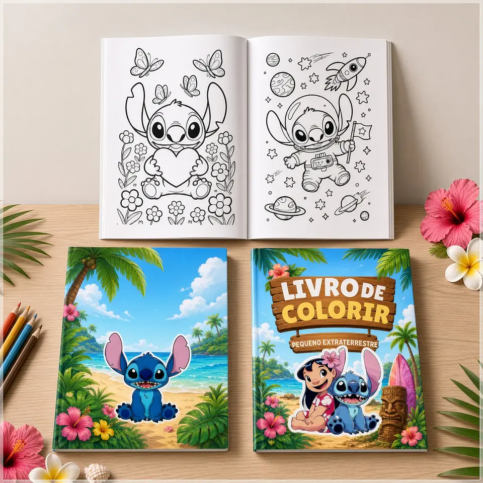 Arquivo de Corte - Revista de Colorir Lilo & Stitch 1