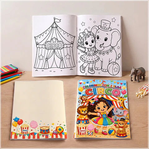 Arquivo de Corte - Revista de Colorir Circo Menina