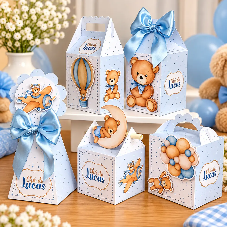 Arquivo de Corte Kit Festa Chá de Bebê Ursinho Azul 7 1