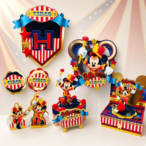Arquivo de Corte Kit Festa Mickey Circo 14