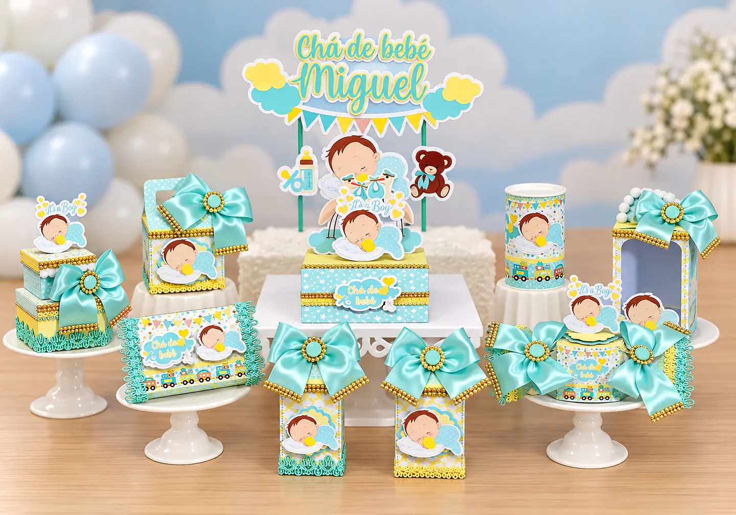 Arquivo de Corte Kit Festa Chá de Bebê Menino 9 1