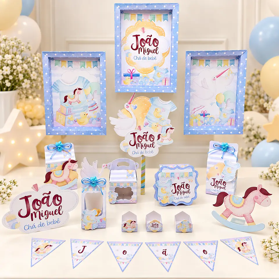 Arquivo de Corte Kit Festa Chá de Bebê Menino 2 1