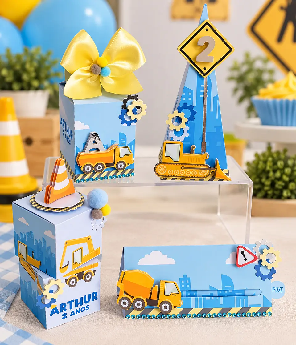 Arquivo de Corte Kit Festa Construtor Construção 13 1
