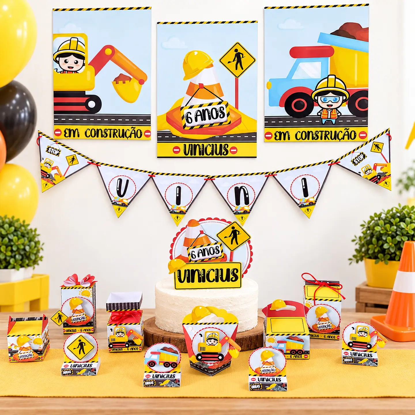 Arquivo de Corte Kit Festa Construtor Construção 11 1