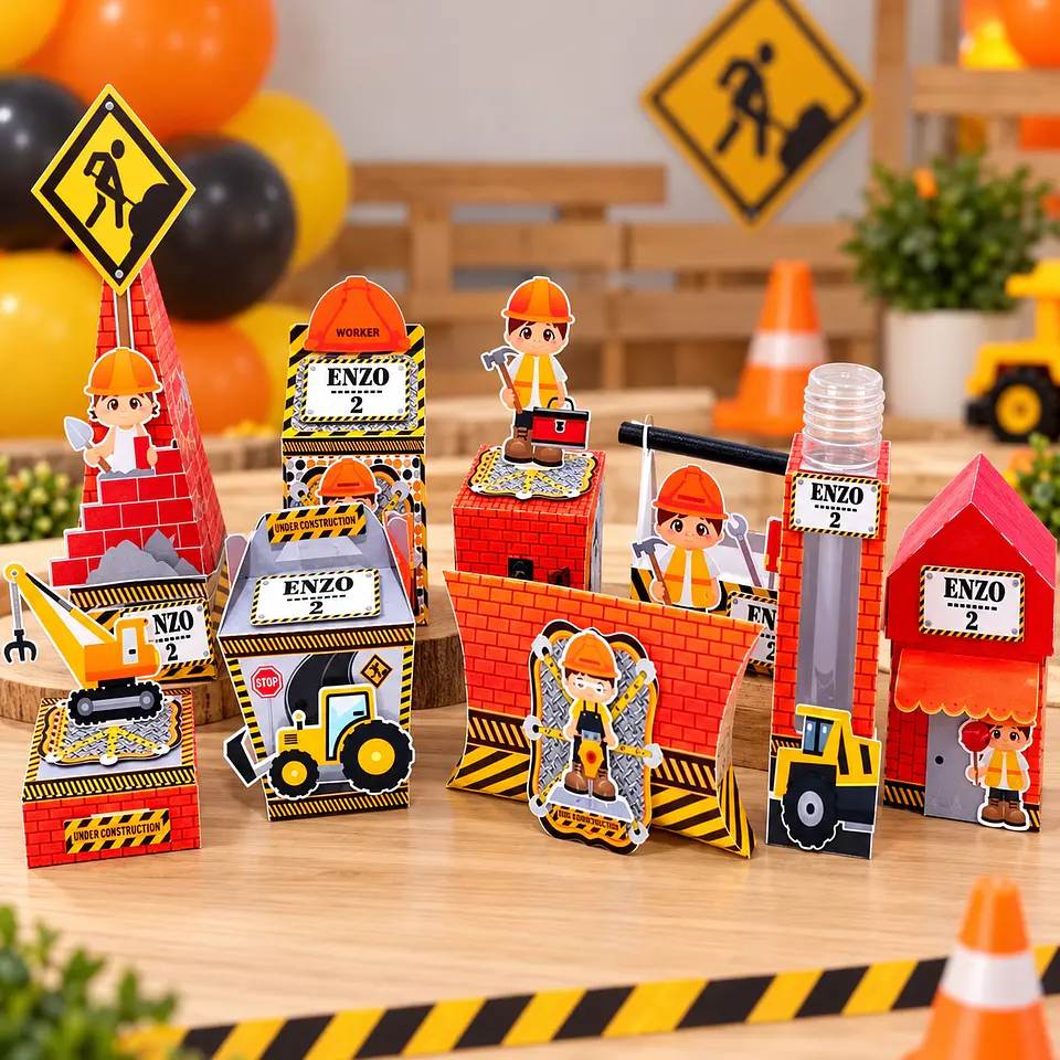 Arquivo de Corte Kit Festa Construtor Construção 2 1