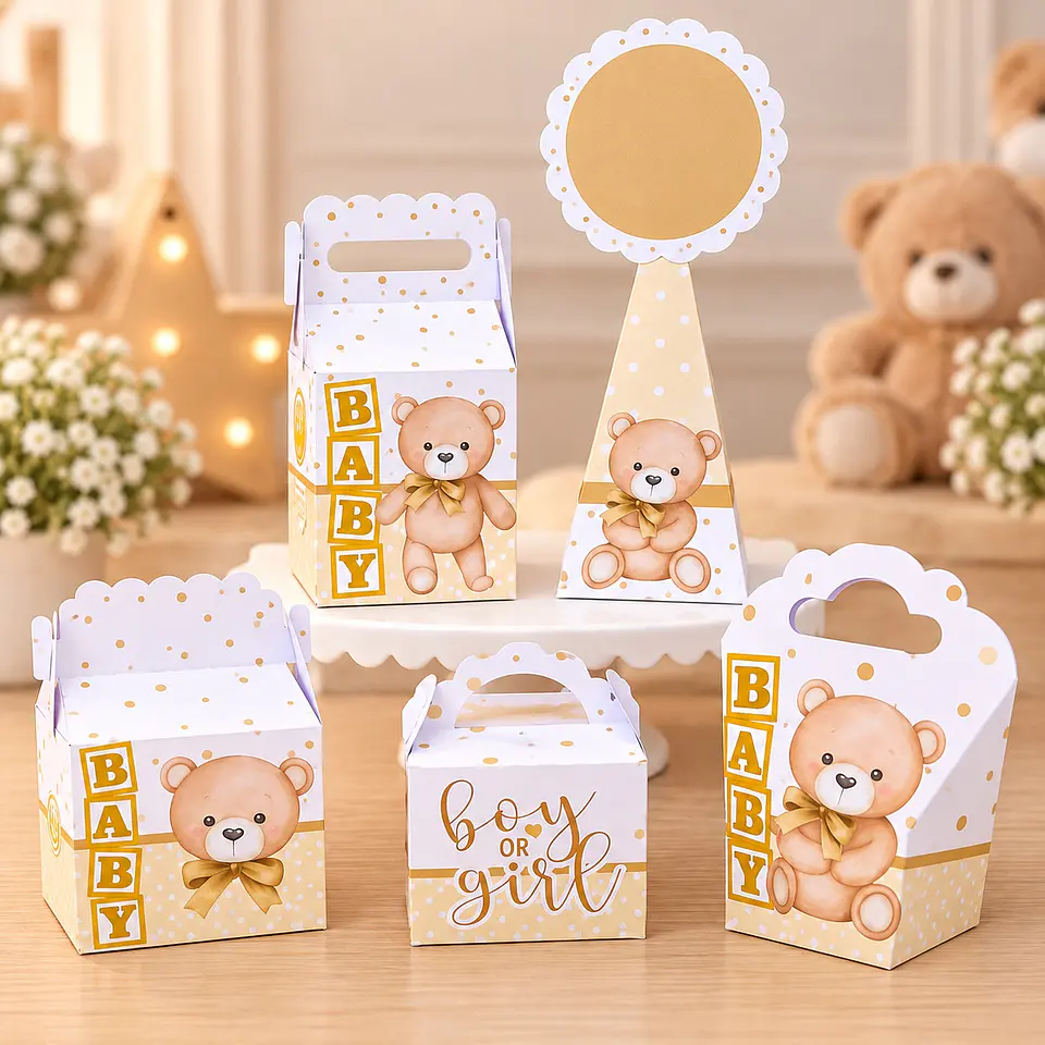 Arquivo de Corte Kit Festa Chá de Bebê Ursinho 8 1
