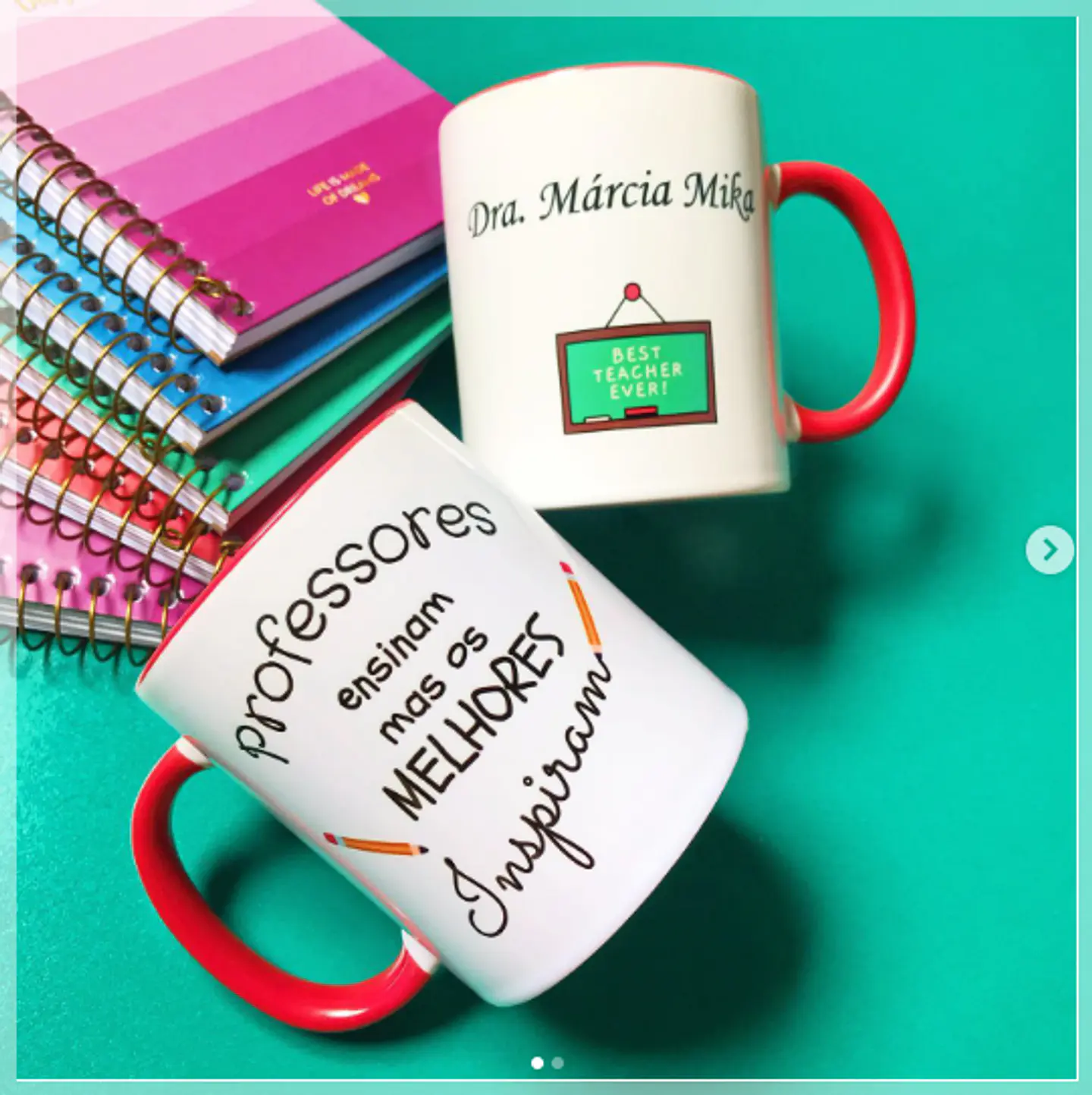 Sublimação- Caneca Prof Ensinam Mas os Melhores Inspiram - Dia dos Professores 1