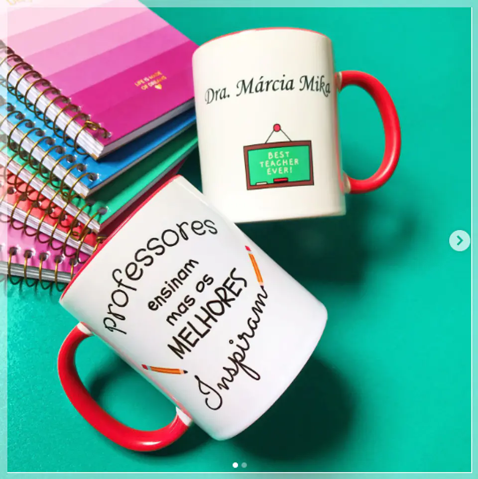 Sublimação- Caneca Prof Ensinam Mas os Melhores Inspiram - Dia dos Professores 1