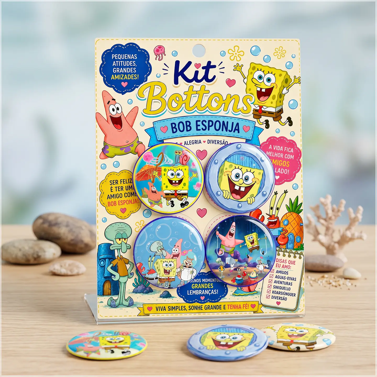 Arquivo de Corte Bottons Bob Esponja 70 1