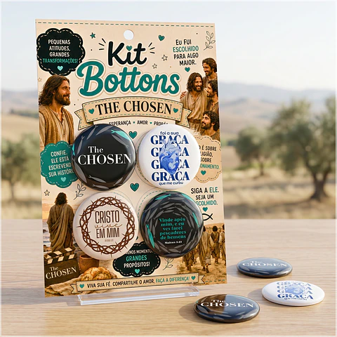 Arquivo de Corte Bottons Jesus The Chosen 75