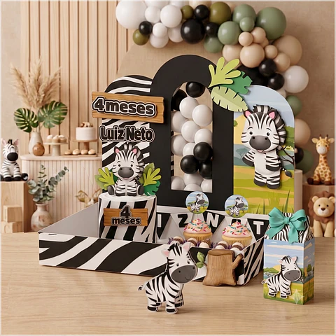 Arquivo de Corte Bandeja Safari Zebra 6