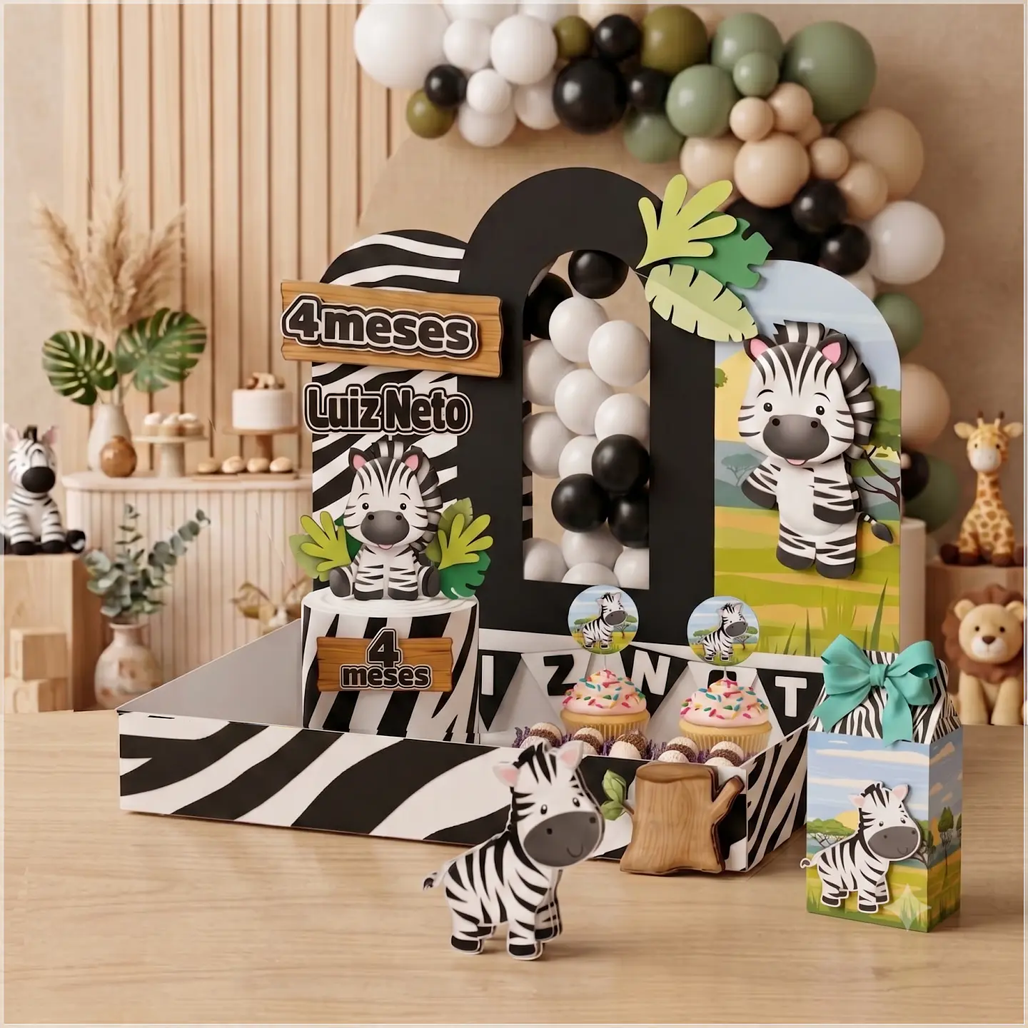 Arquivo de Corte Bandeja Safari Zebra 6 1