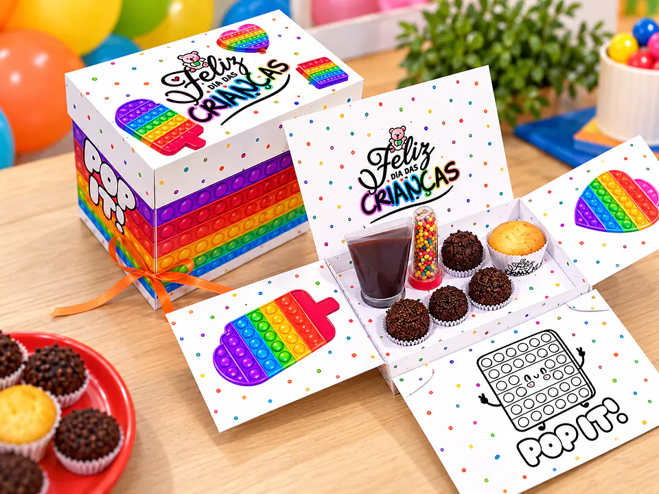 Arquivo de Corte Caixa Mini Confeiteiro Dia ads Crianças 1 1