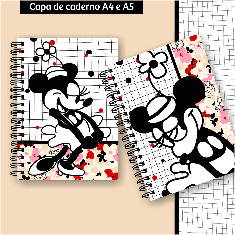 Encadernação - Capa Minnie Vintage 1