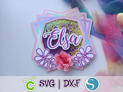 Arquivo de Corte Topo de Bolo Frozen Elsa 4