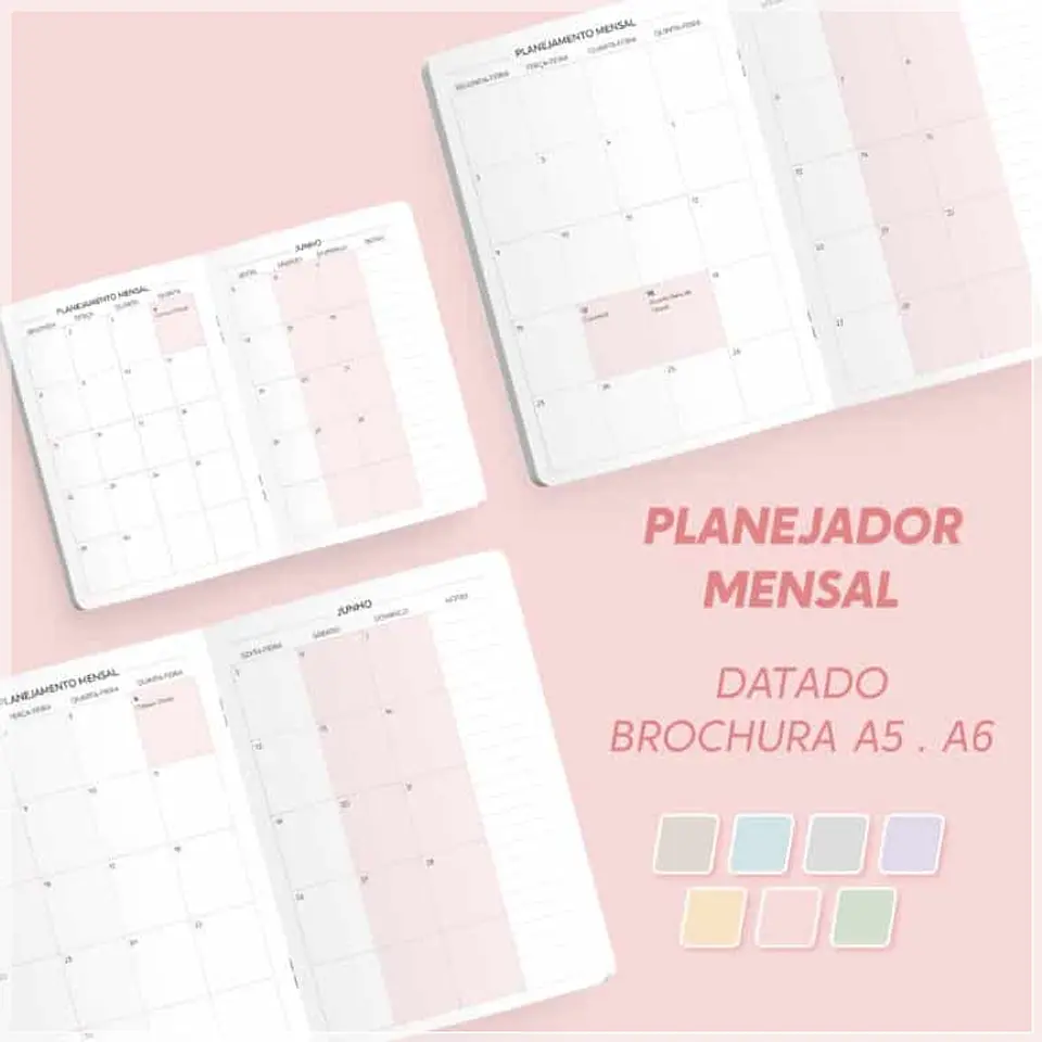 Encadernação - Planejador Mensal 27 Brochura A5 e A6 1