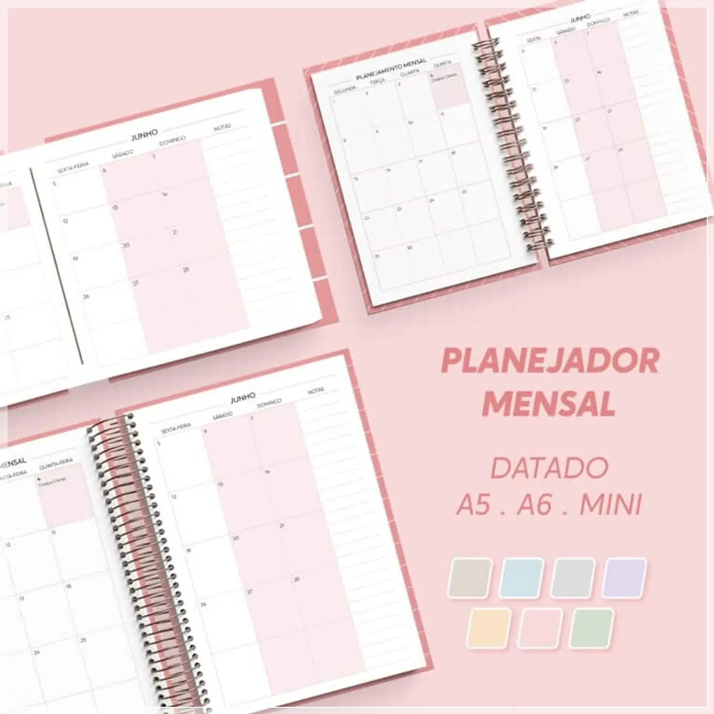 Encadernação - Planejador Mensal 27 A5, A6 e Mini 1