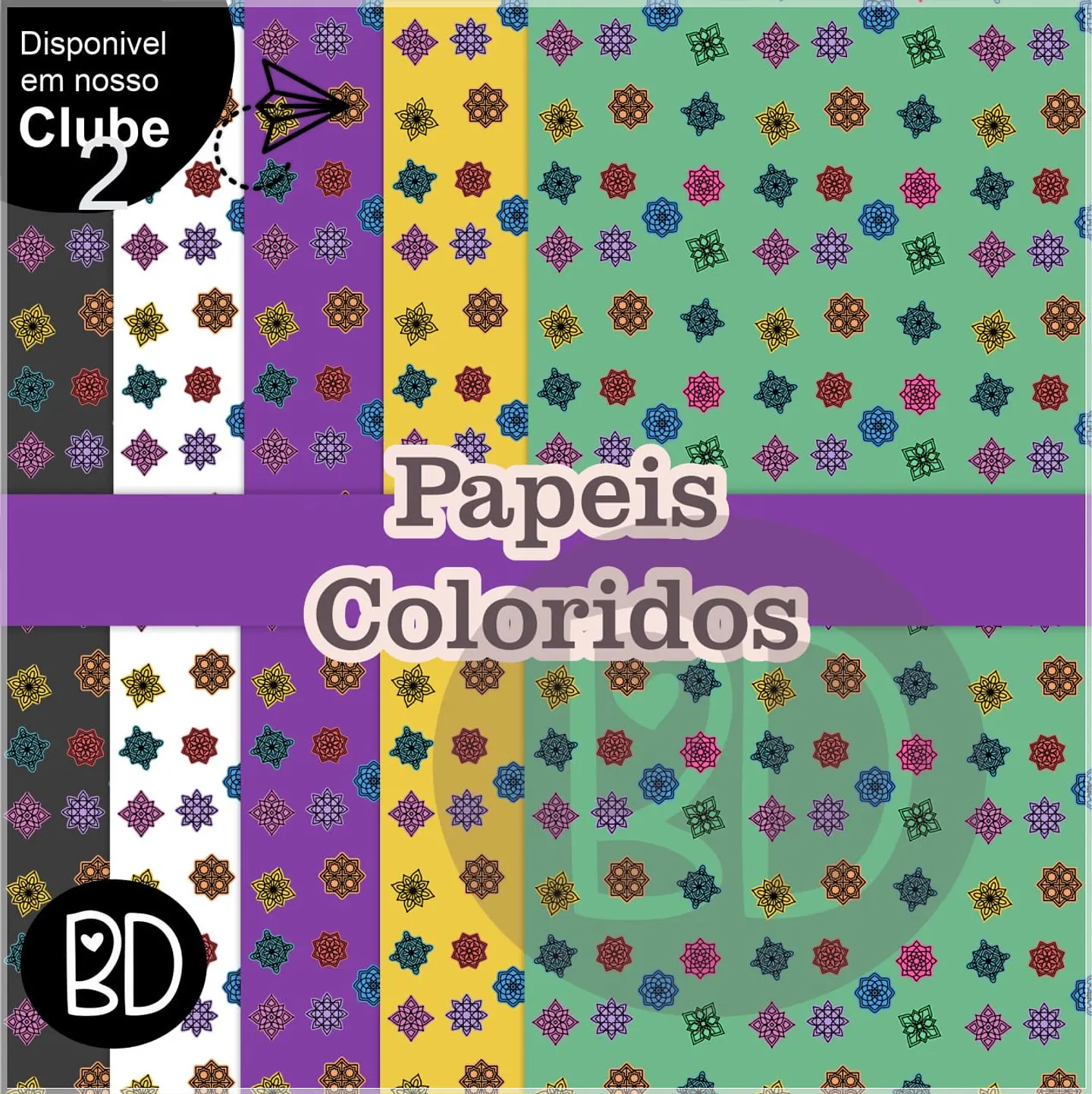 Kit Digital Papéis Coloridos 798 1