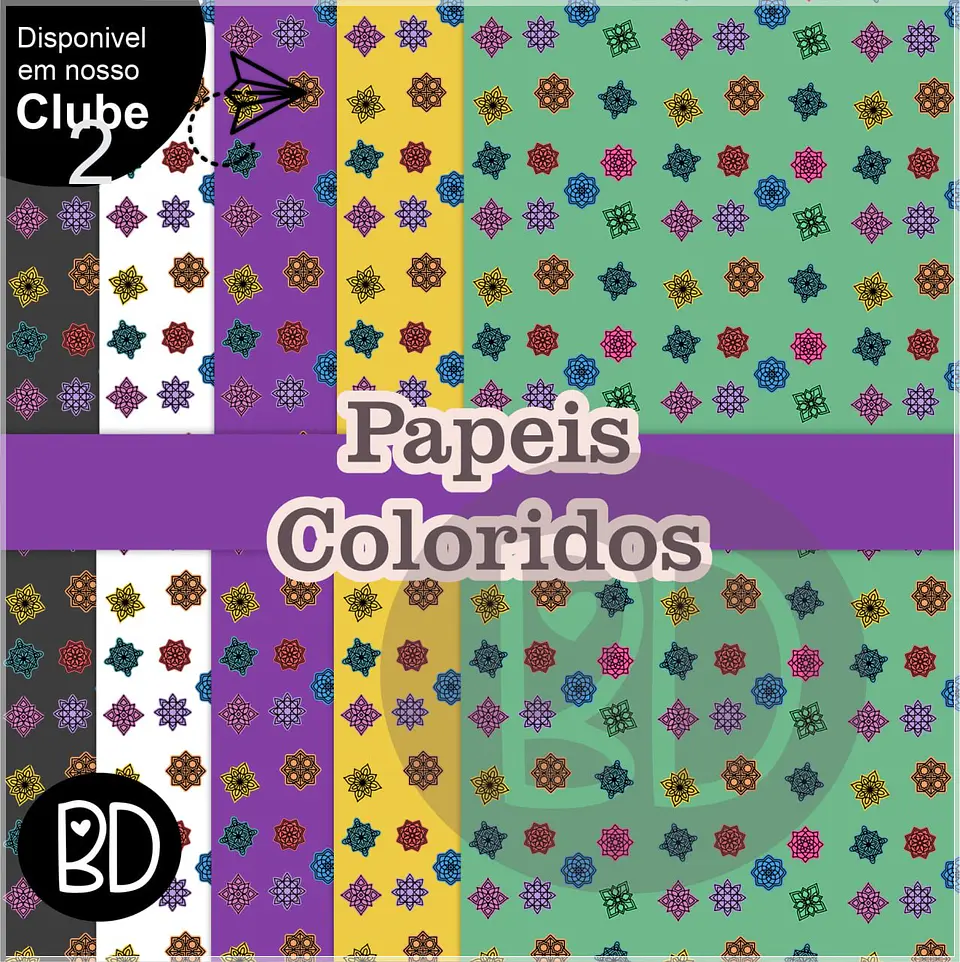 Kit Digital Papéis Coloridos 798 1